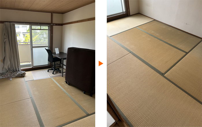 和室の片付け作業例写真